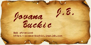 Jovana Buckić vizit kartica
